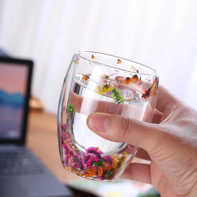 Flower Glass Cup