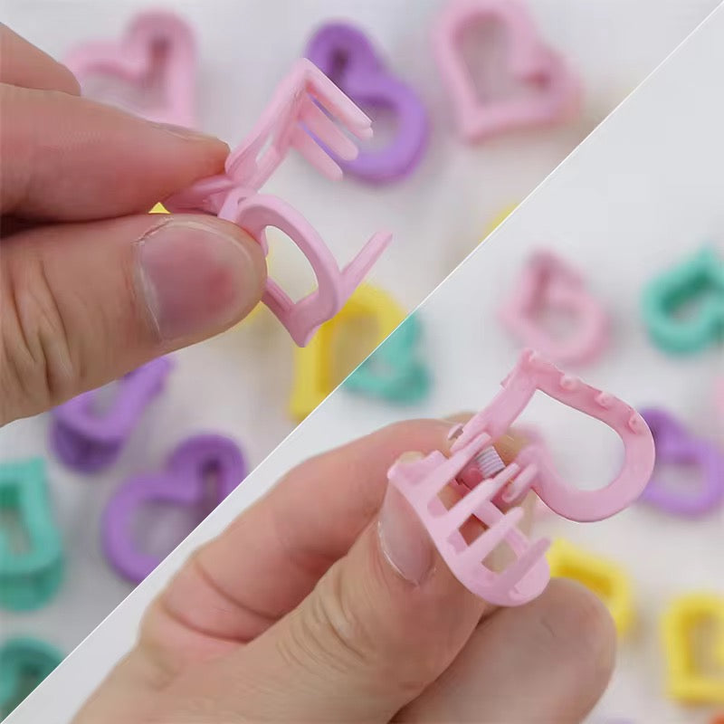 Mini Heart Claw Clips
