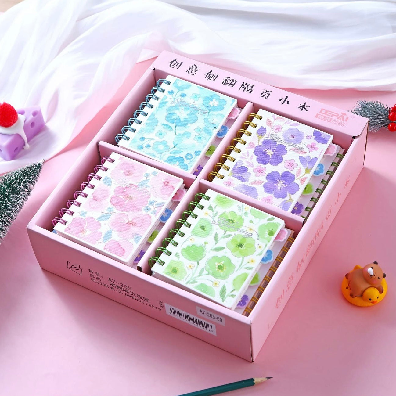 Floral Mini Spiral Diary