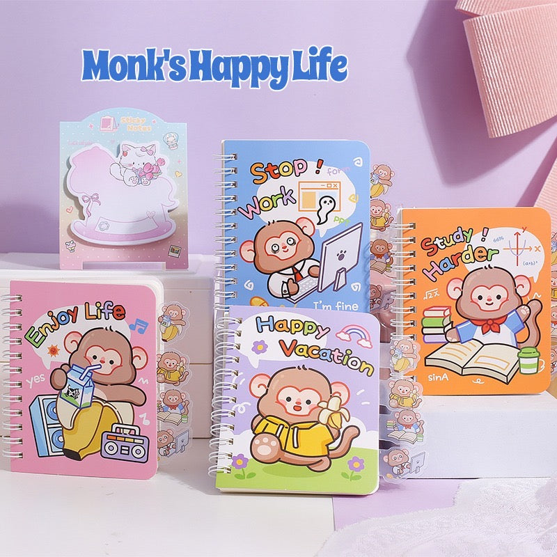 Mini Study Spiral Diary With Bookmark