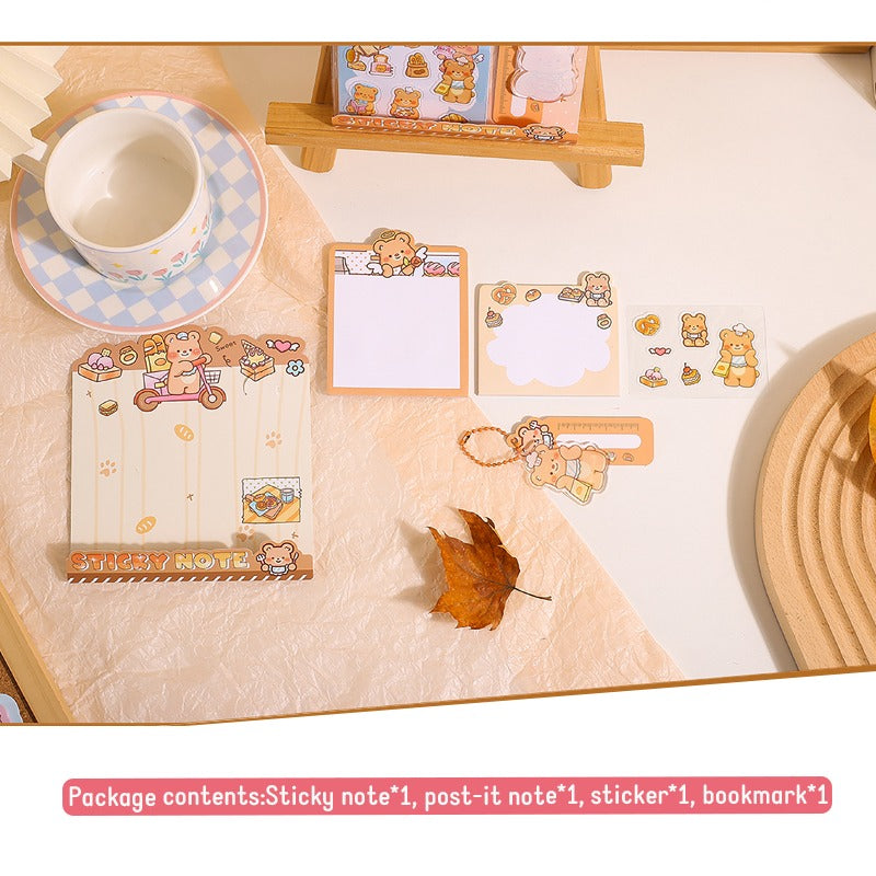 Bear Sticky Notes With Keychains