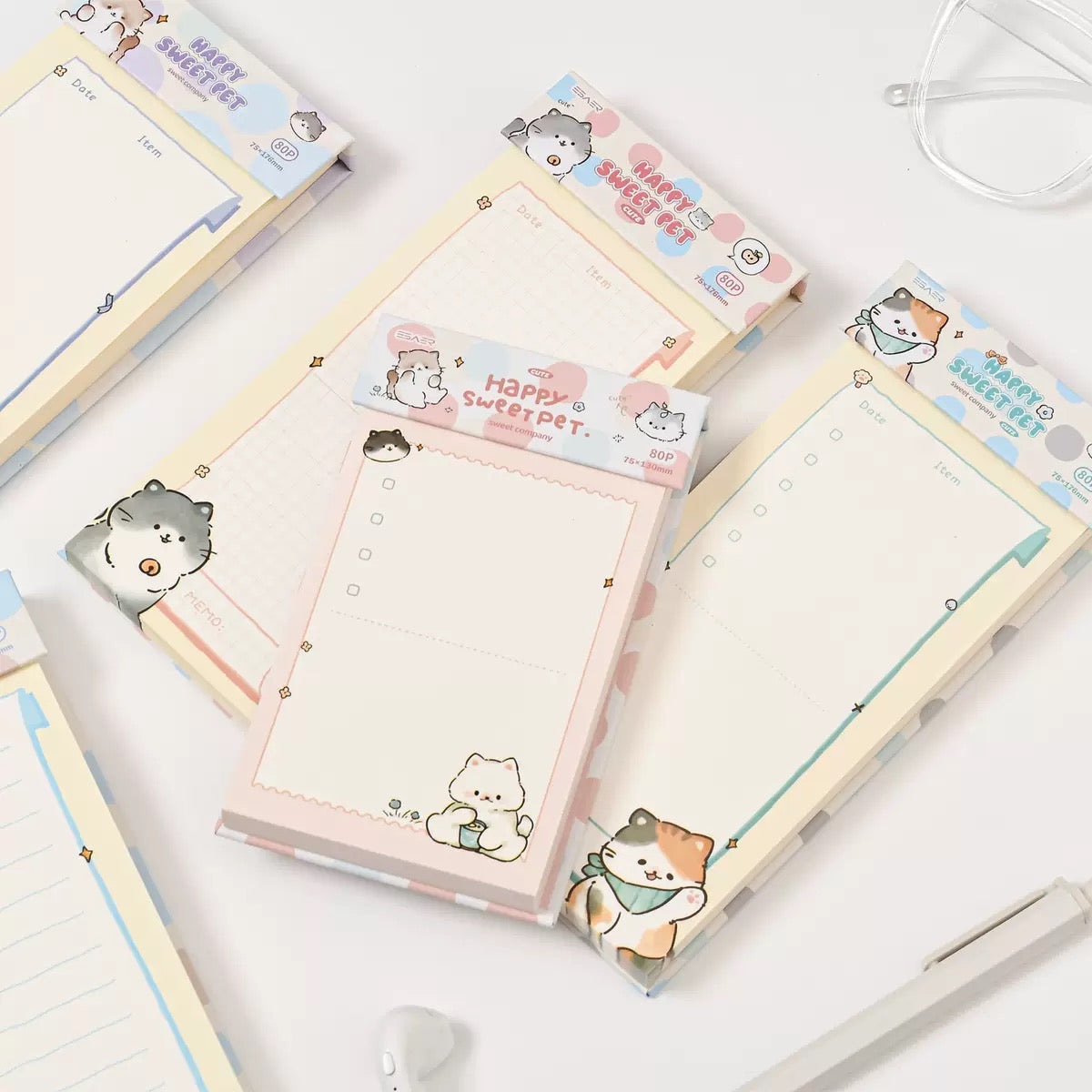 Happy Kitty Memo Pad