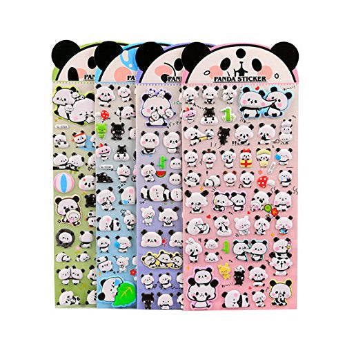 Panda Puffy Stickers