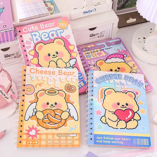 Cheese Bear Kawaii Spiral Diary