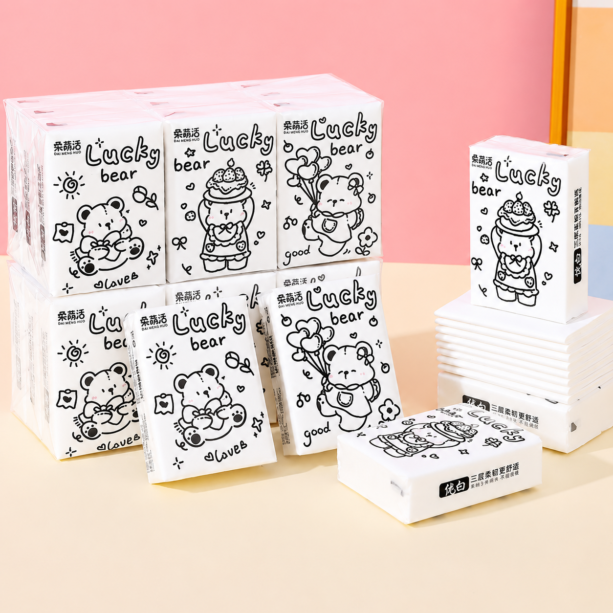 Doodle Bear Mini Tissue
