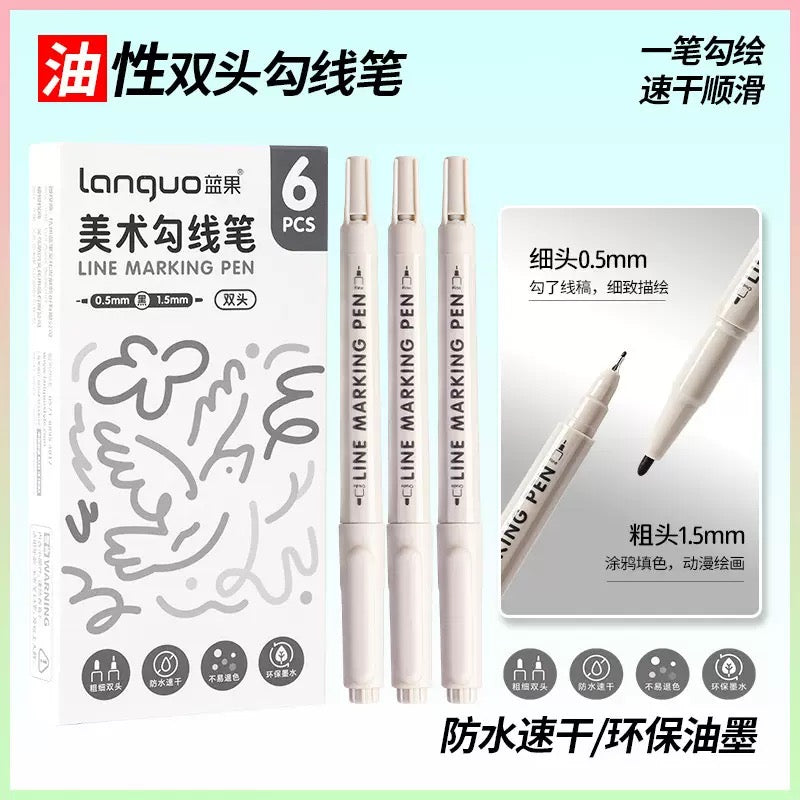 Line Marking Double-Tip Pen Set
