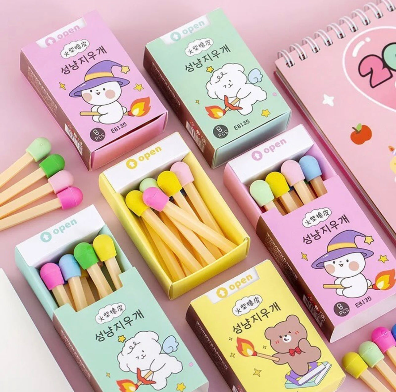 Match Stick Erasers