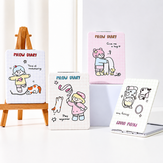 Meow Diary Pocket Mirror