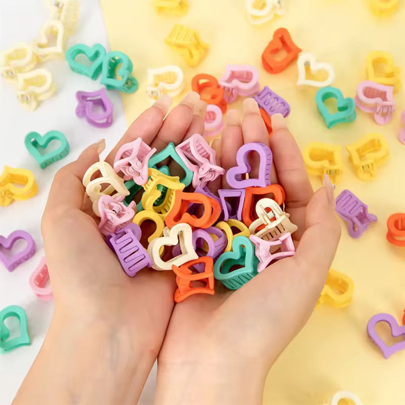 Mini Heart Claw Clips