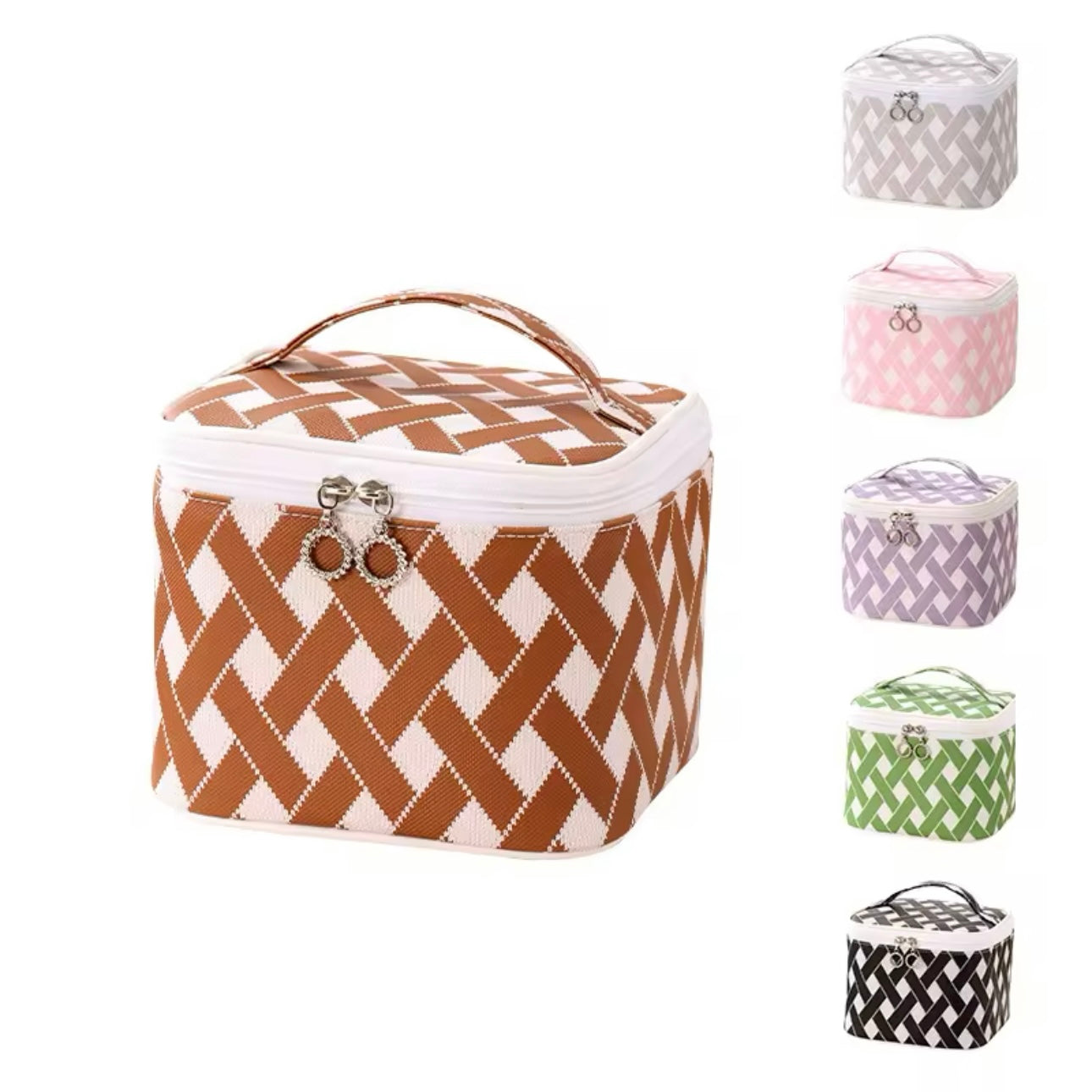 Preppy Style Makeup Storage Bag