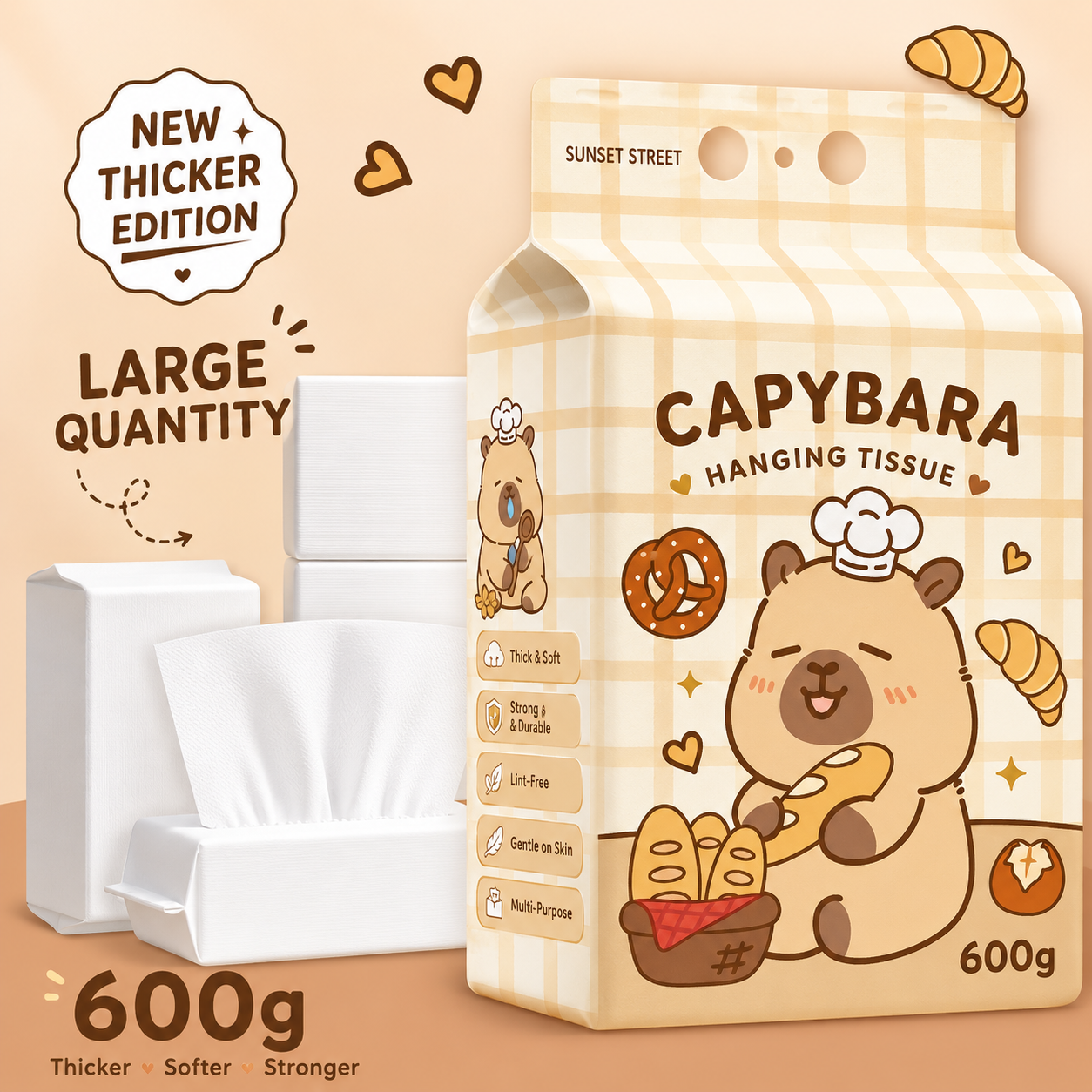 Capybara Face Tissue Pack