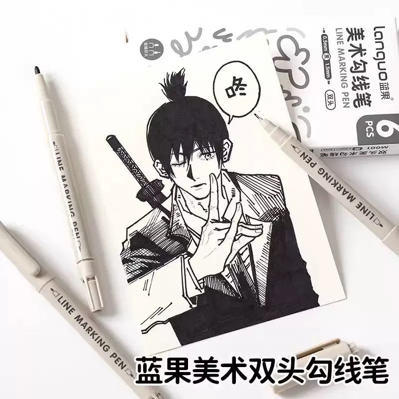 Line Marking Double-Tip Pen Set