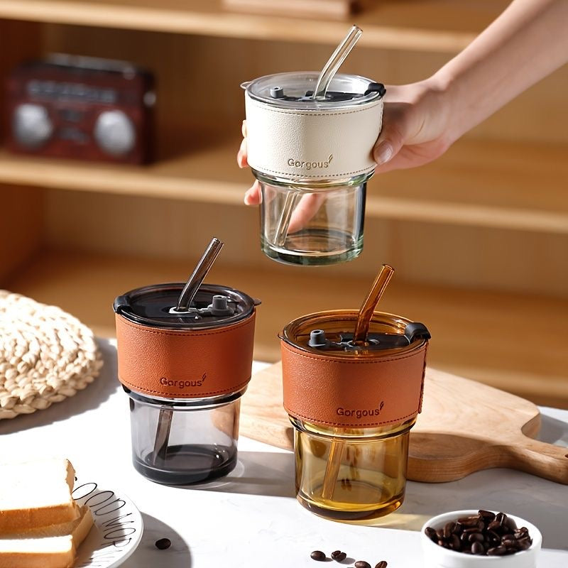 Glass Coffee Mugs With Straw