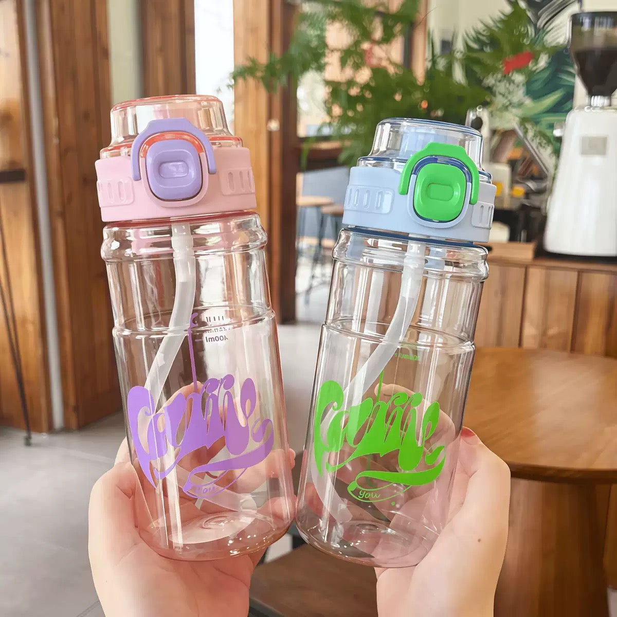 AquaBlush Plastic Water Bottle