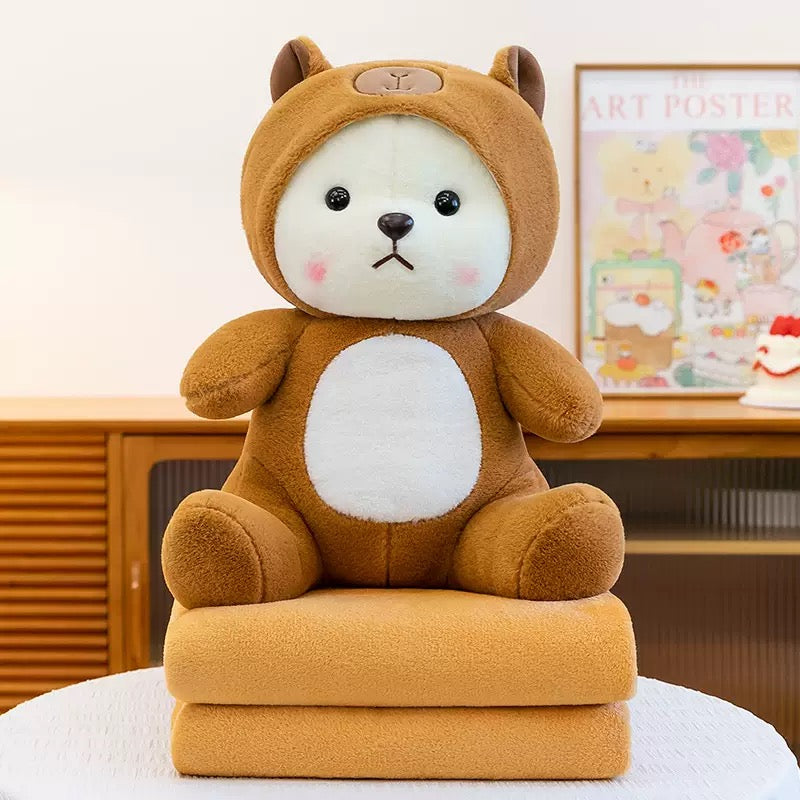 Hooded Bear Plush Toy