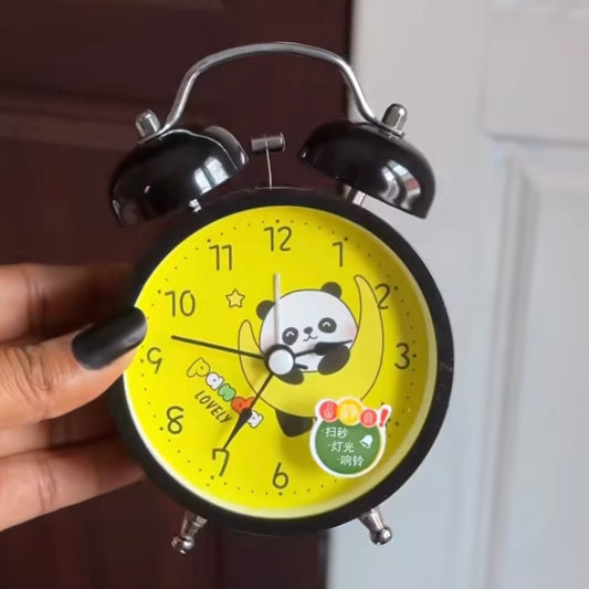 Panda Metal Mini Alarm Clock