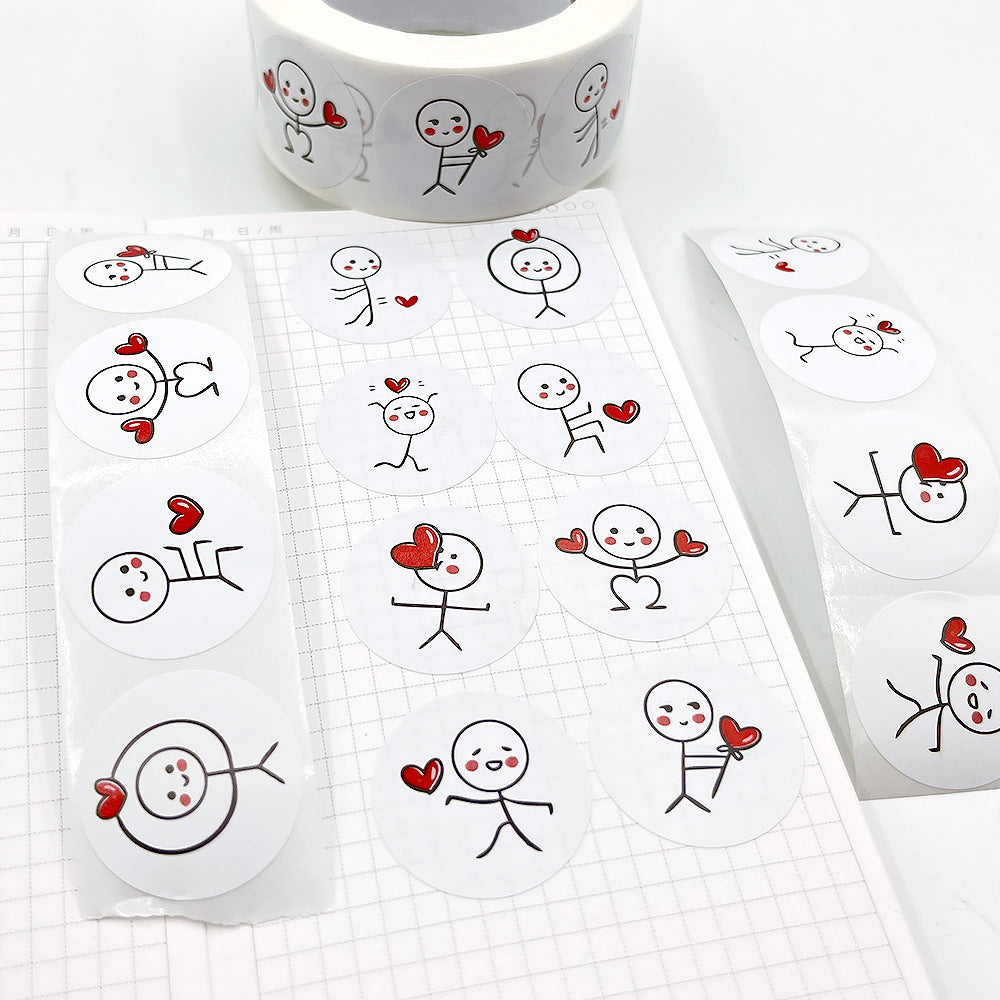 Valentine roll sticker