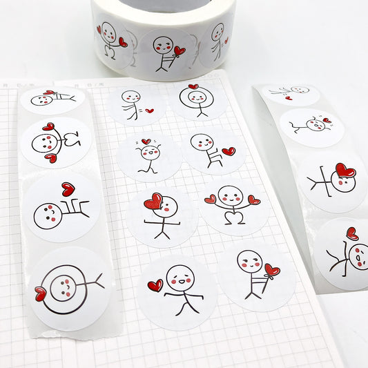 Valentine roll sticker