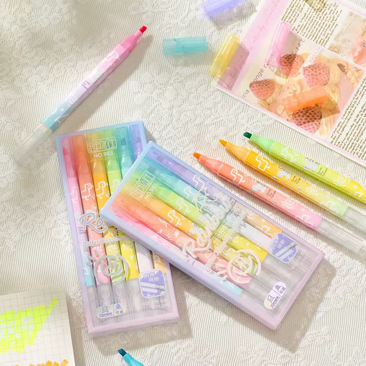 Rainbow Glitter Erasable Highlighter