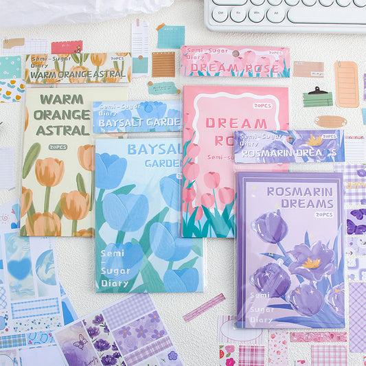 Tulip Journaling Deco Sticker Book (20 Sheet Set)