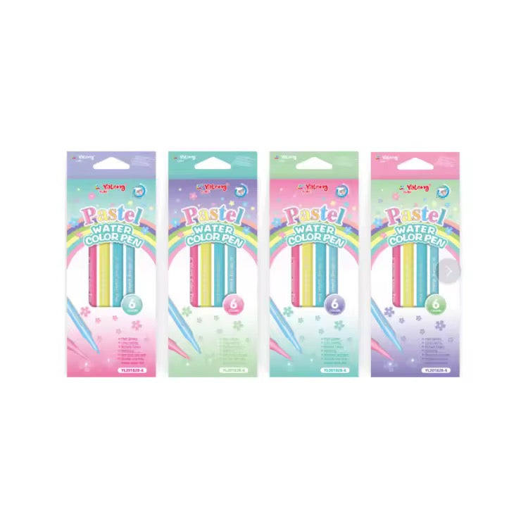 Pastel Water Color Pen 6 Pcs Set