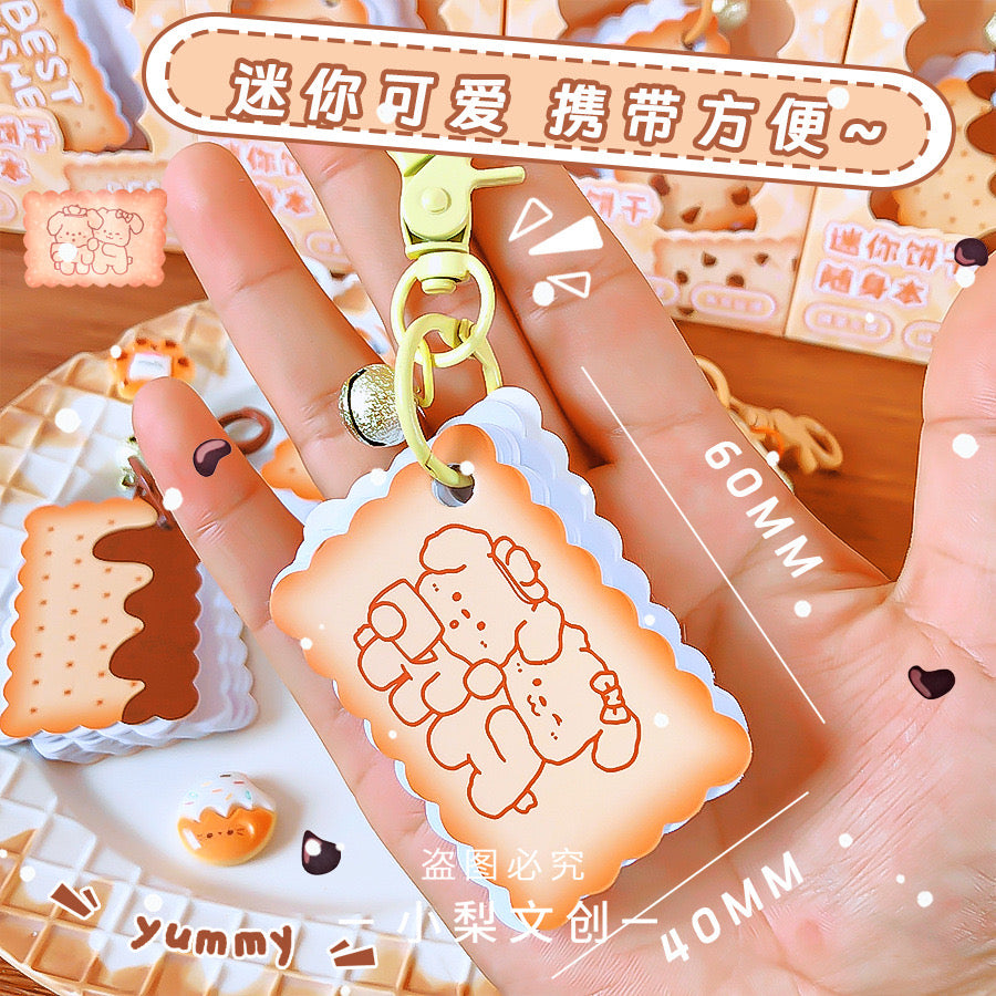 Mini Biscuit Keychain Memopad