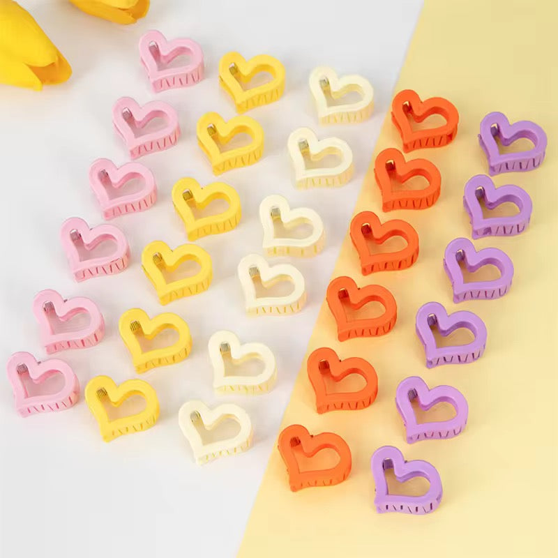 Mini Heart Claw Clips