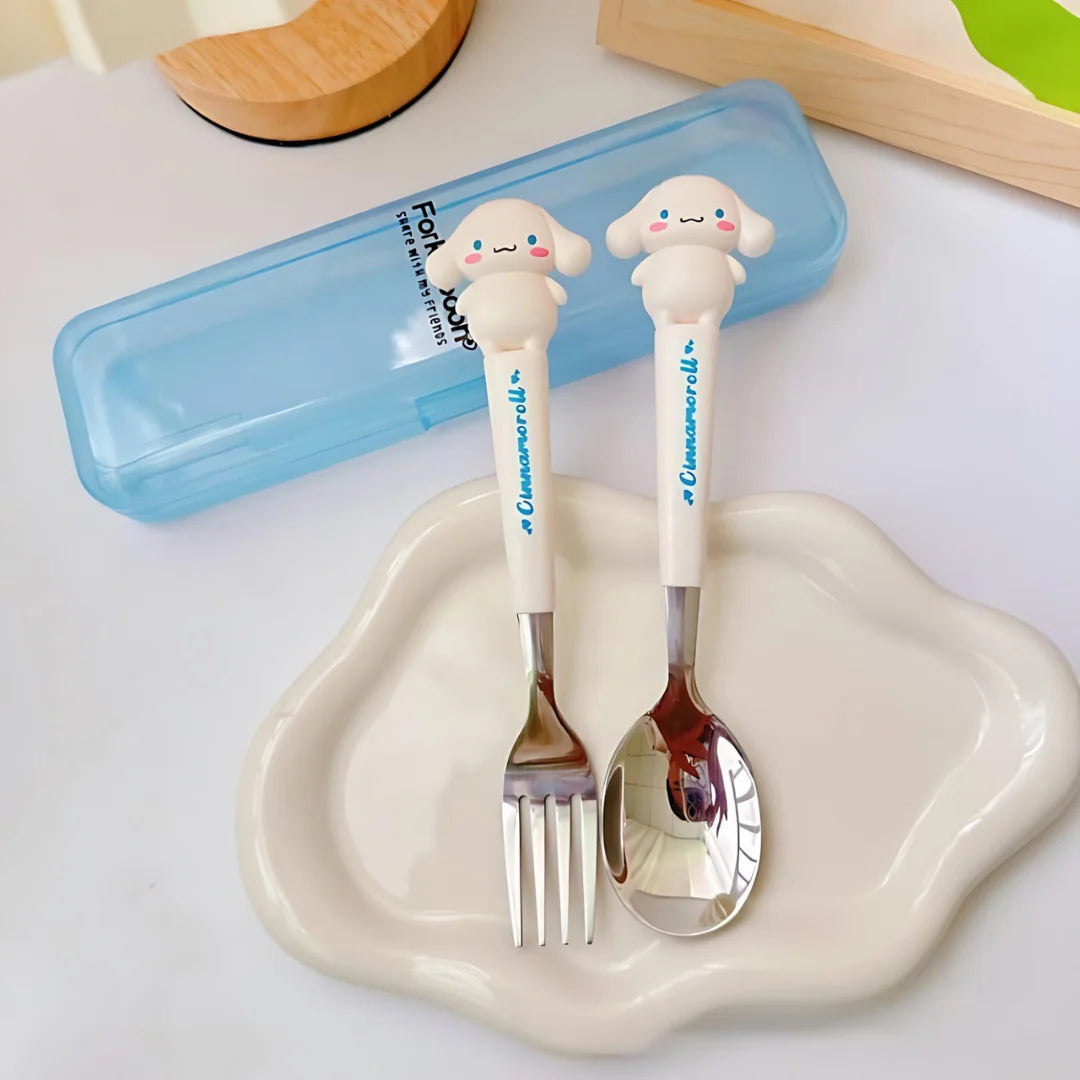 Sanrio Spoon With Fork Set