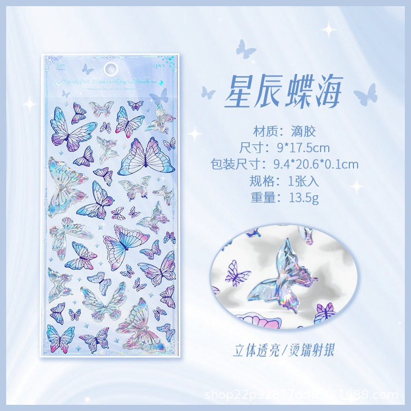 Crystal Butterfly Stickers