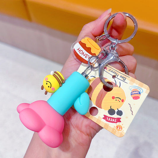 Floral Flash Keychains