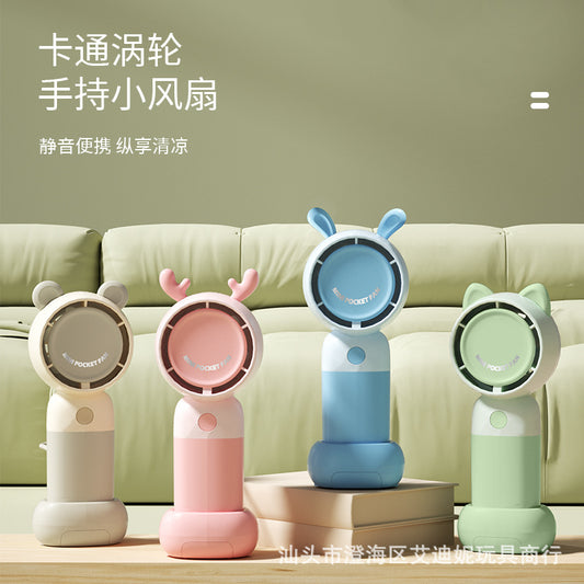 Pastel Mini Fan with Mirror