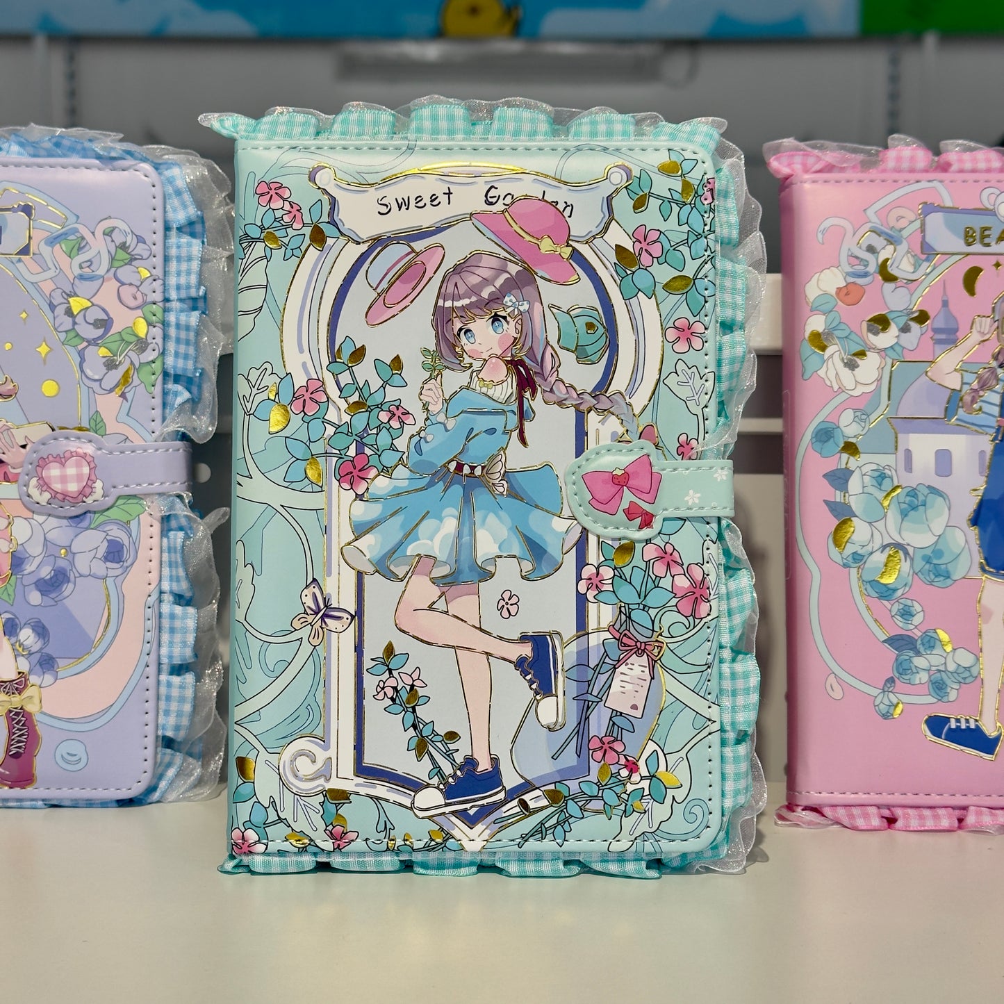 Kawaii Girly Diary With Gingham Border