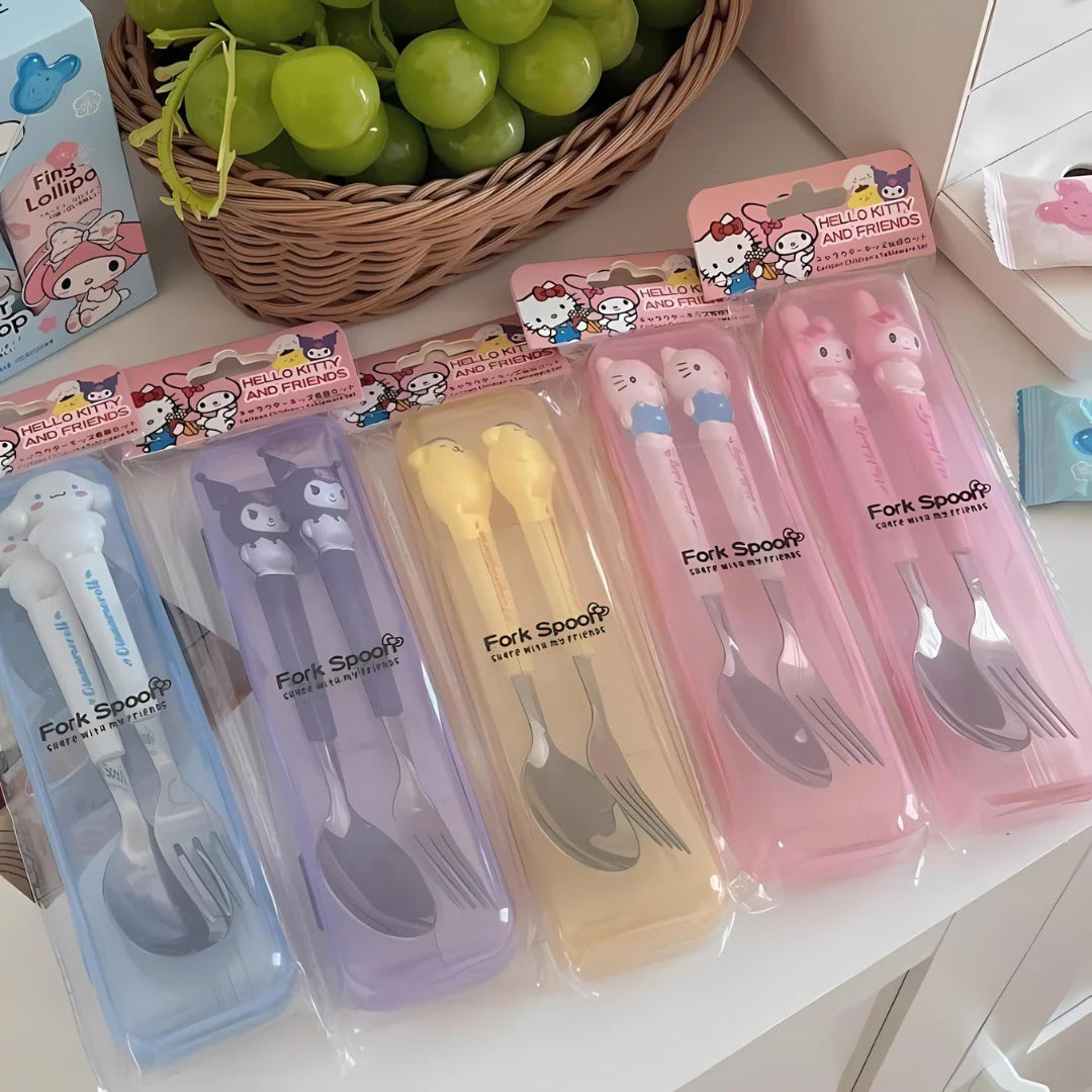 Sanrio Spoon With Fork Set