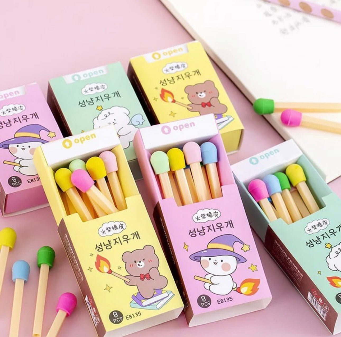 Match Stick Erasers