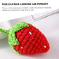 Crochet Strawberry Hanging Charm