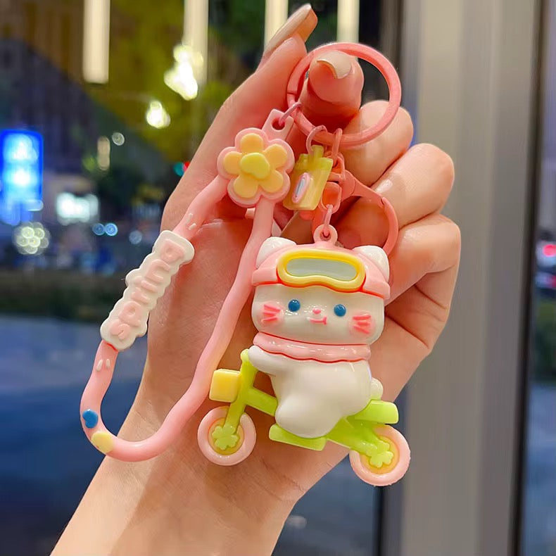Lucky Kitty Couple Keychains