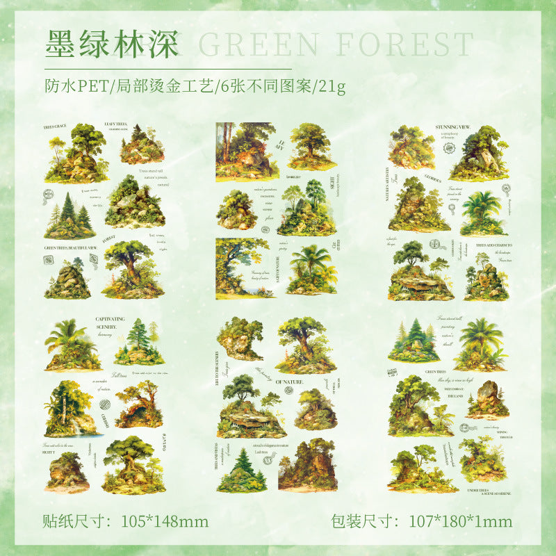 Beautiful Tour Line Journal Stickers (6Sheet Set)