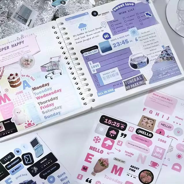 Journaling Collage Sticker Book 12 Sheets