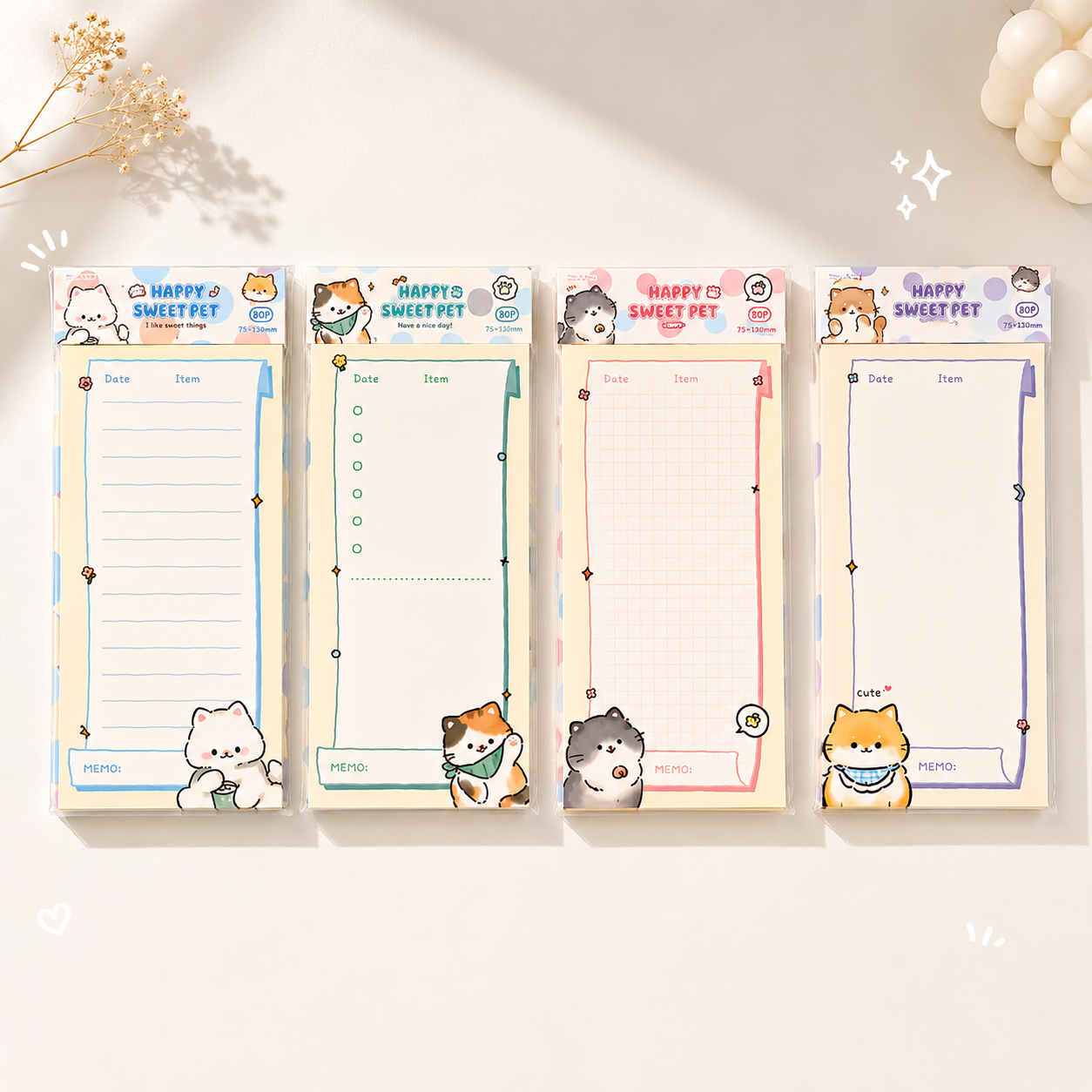 Happy Kitty Memo Pad