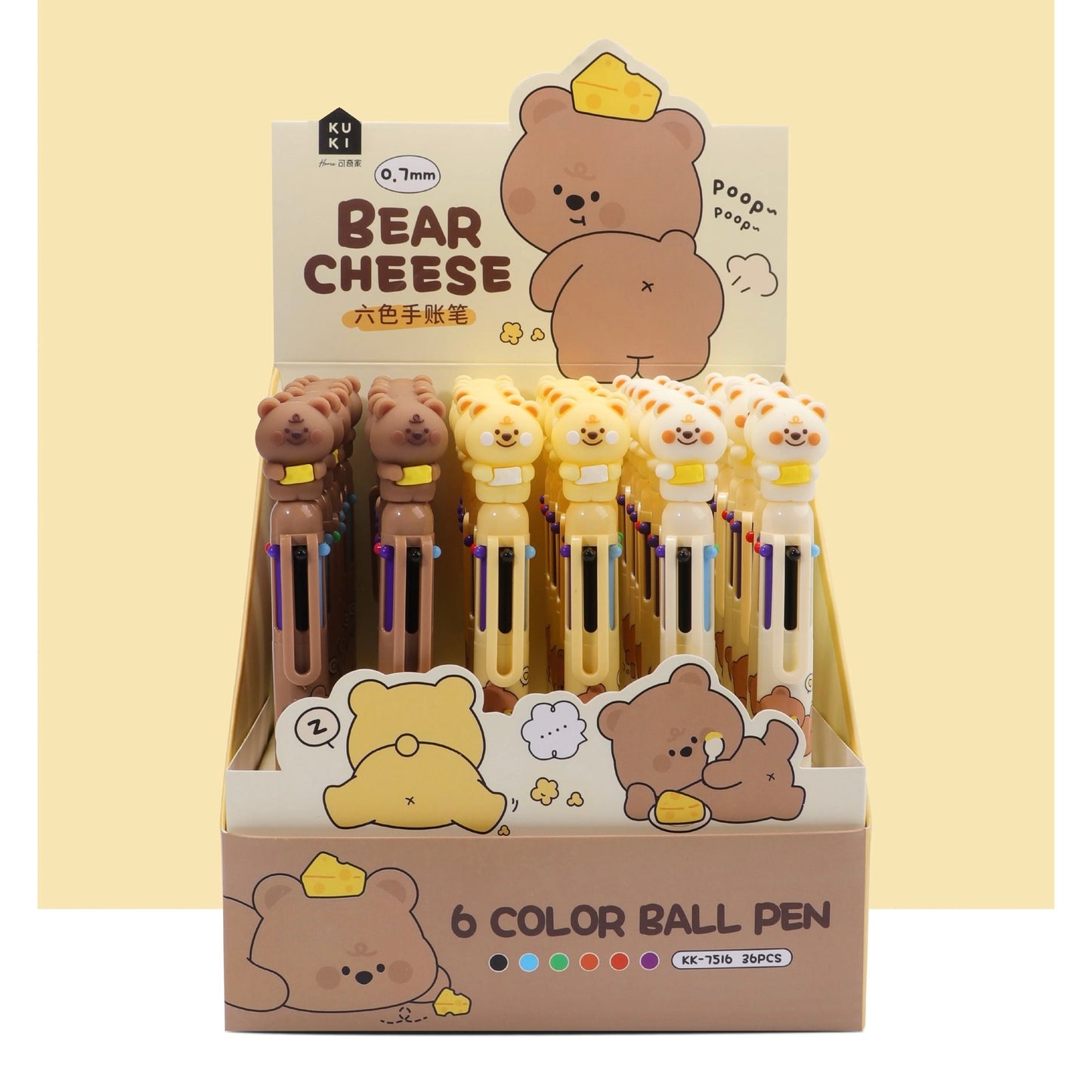 Cheese Bear 6 in 1 Ball Pen