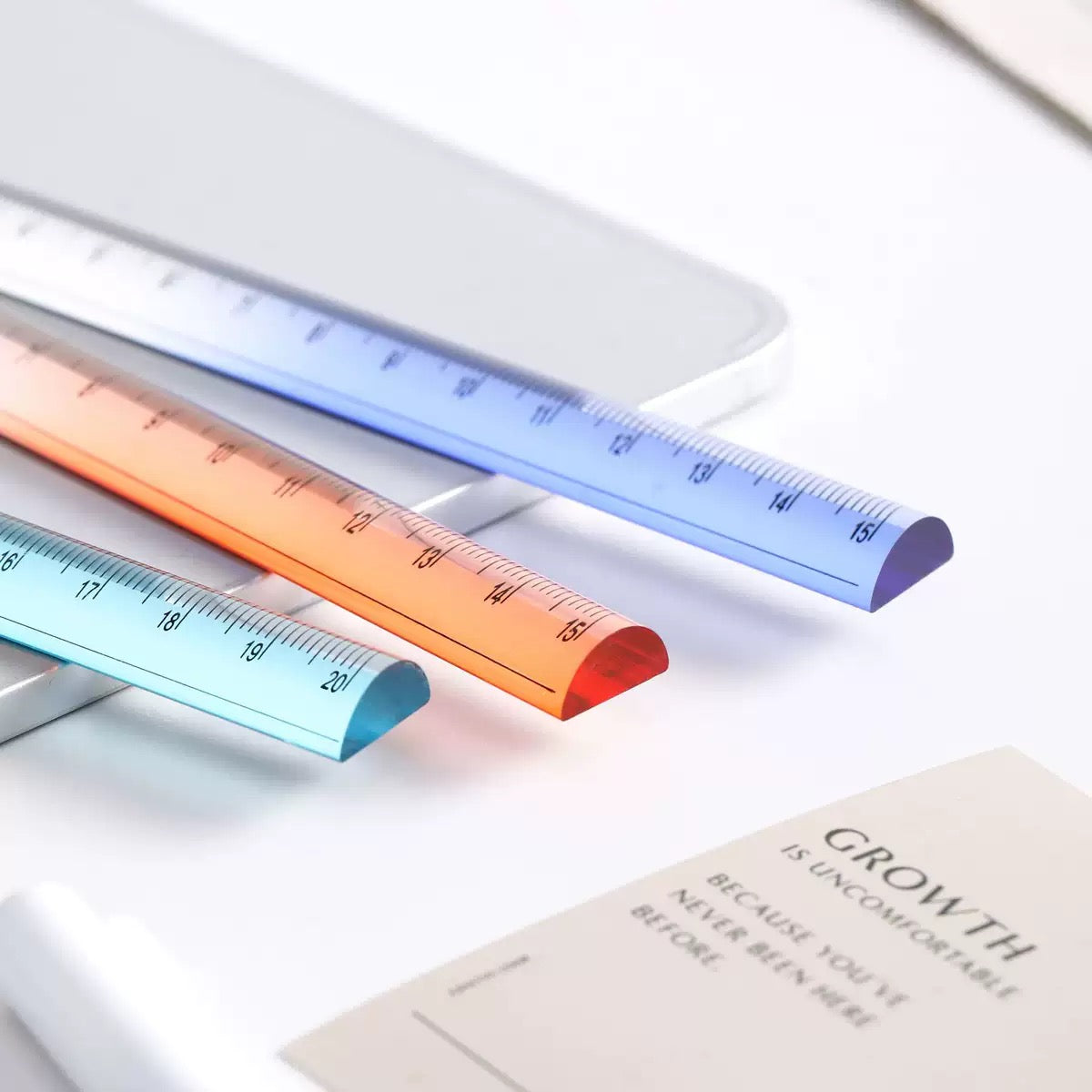 Glass Curved Crystal Ruler
