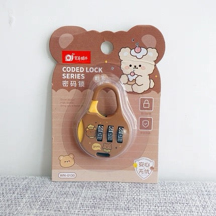 Kawaii Bear Theme Mini Lock