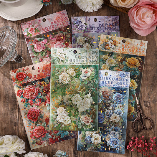 Korean Flower Journal Sticker (4 Sheet)