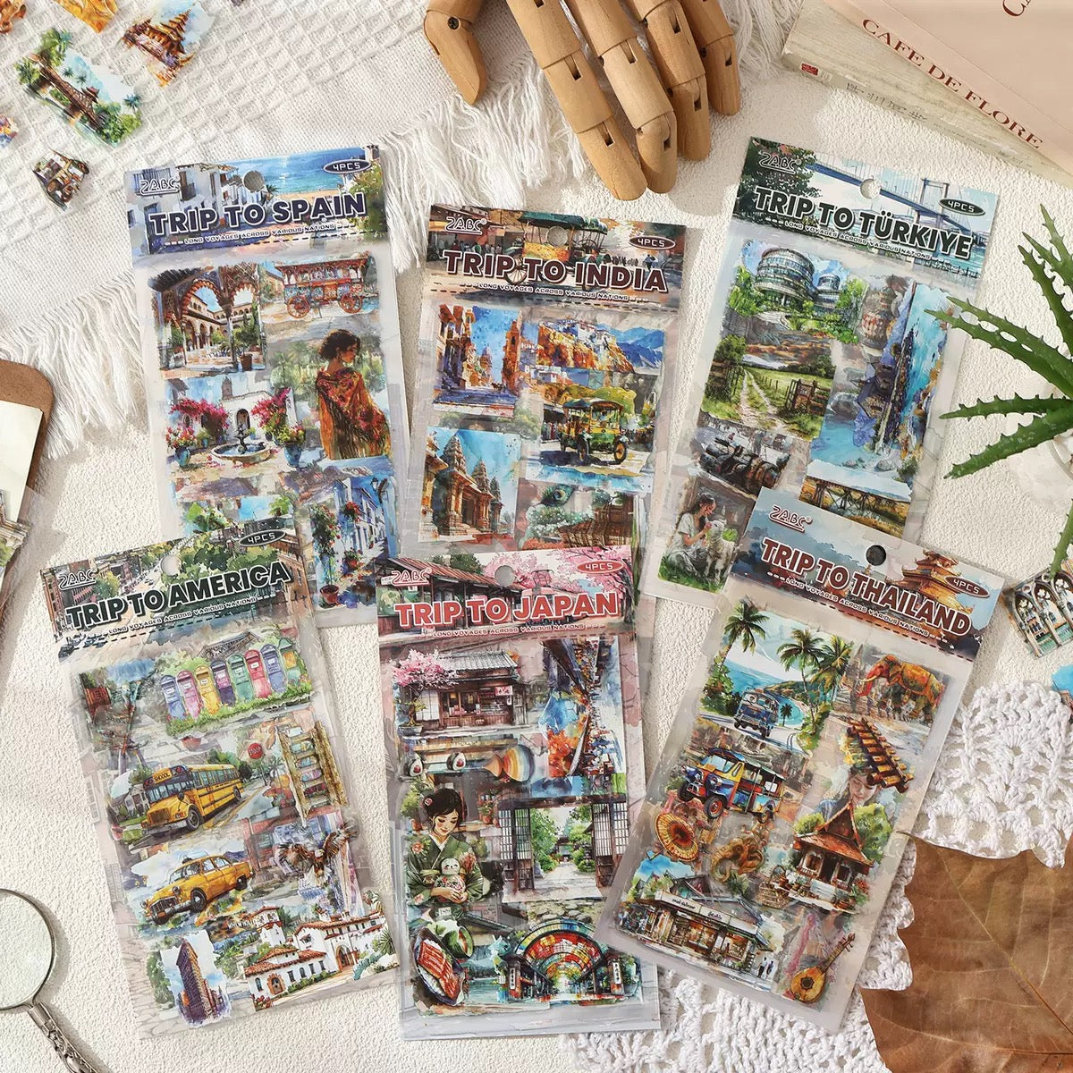 Wanderlust Watercolours Sticker Pack