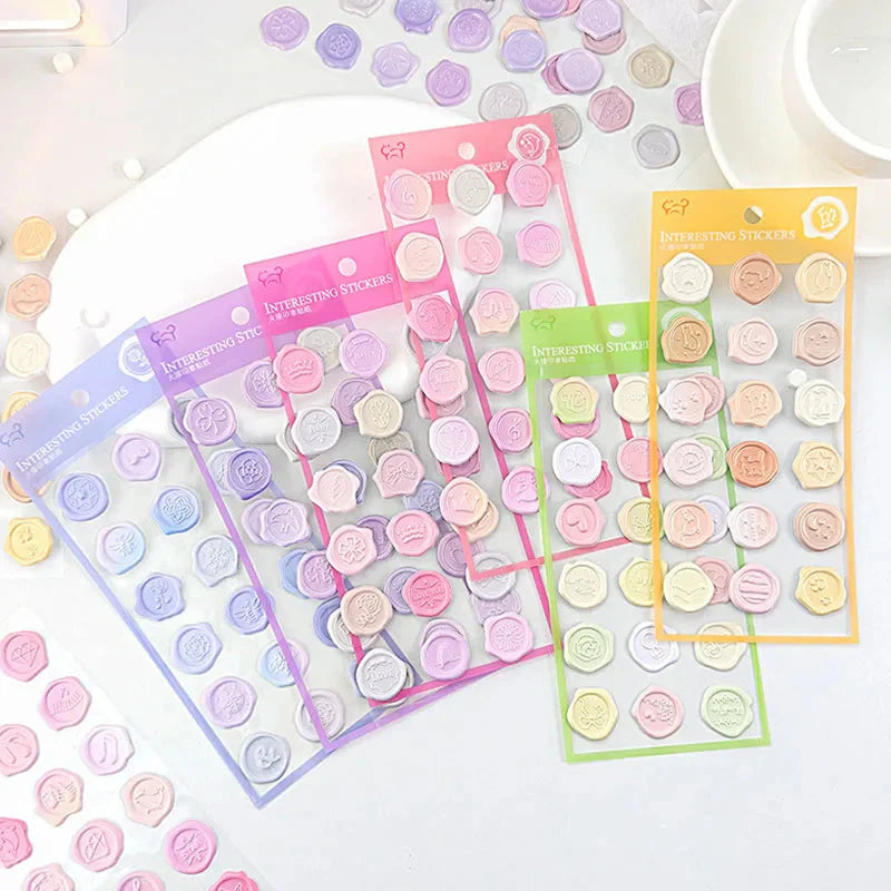 Pastel Wax Seal Stickers