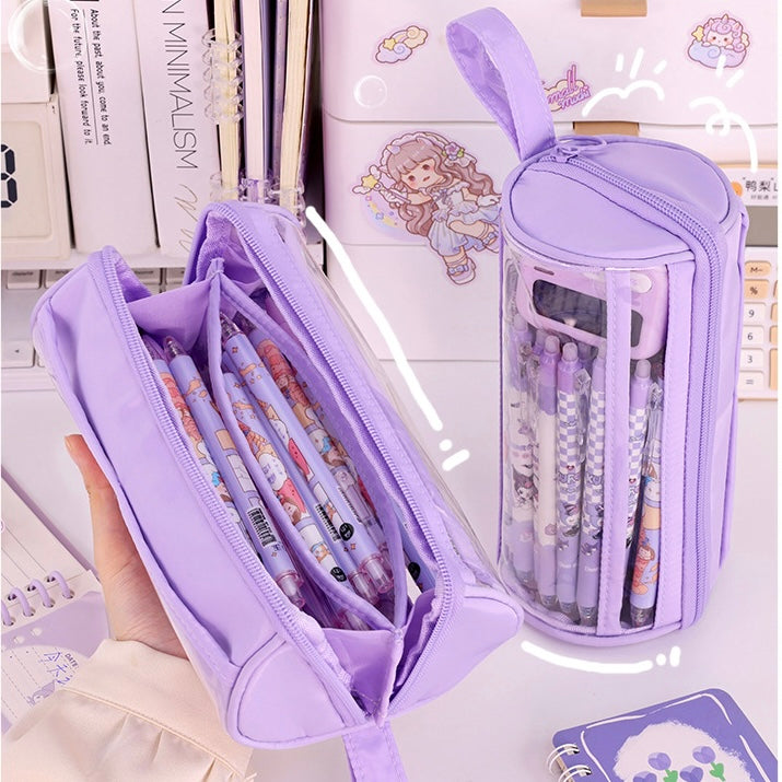 Large Capacity Transparent Pencil Case