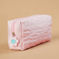 Floral Plush Cosmetic Pouch