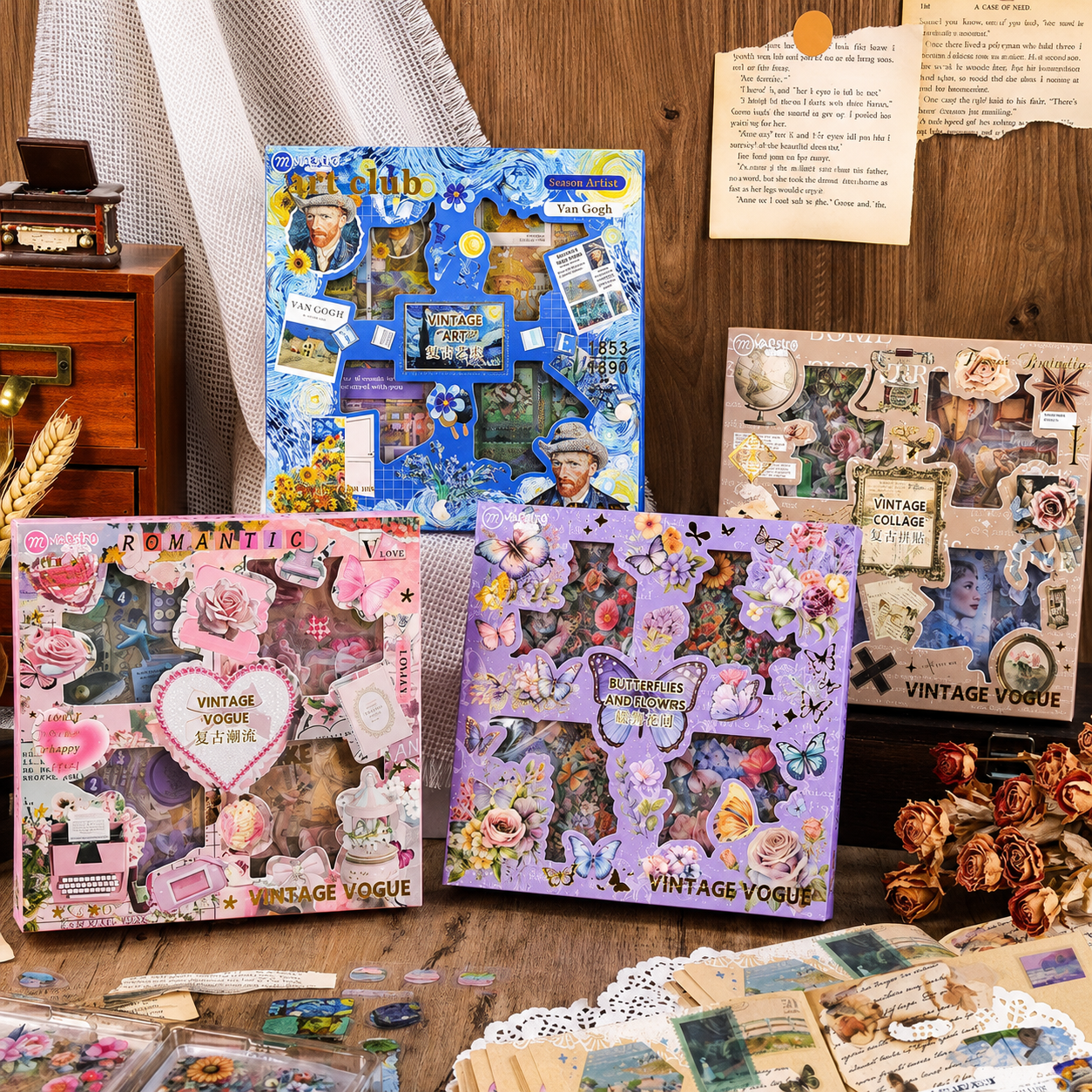 Vintage Sticker Box