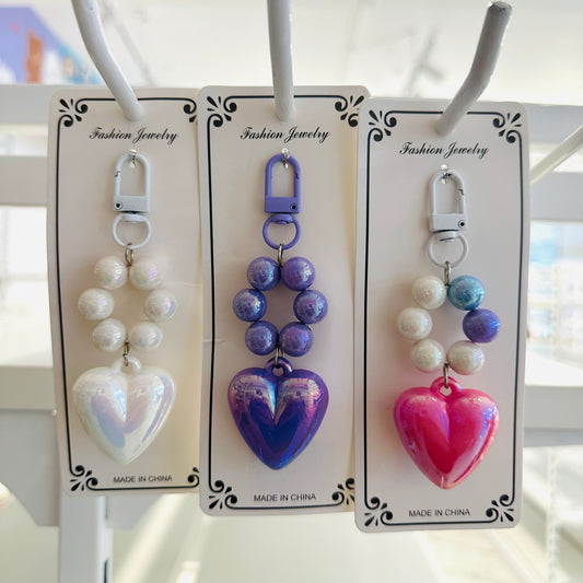 Heart Tassel Mobile Keychain
