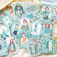 Girl in Mirror Frame Washi Stickers